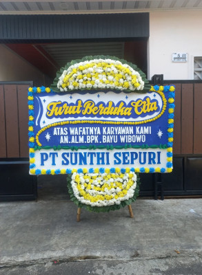 Papan Bunga Duka di Tanjungkarang