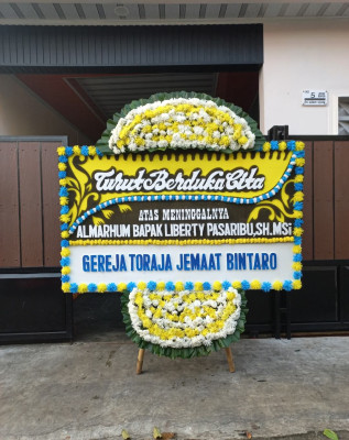 Papan Bunga Duka di Tanjungkarang